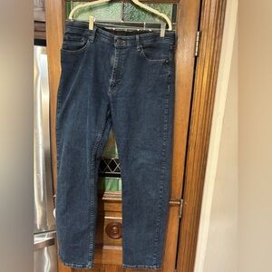 Wrangler Men's Straight Dark Blue Denim Jeans